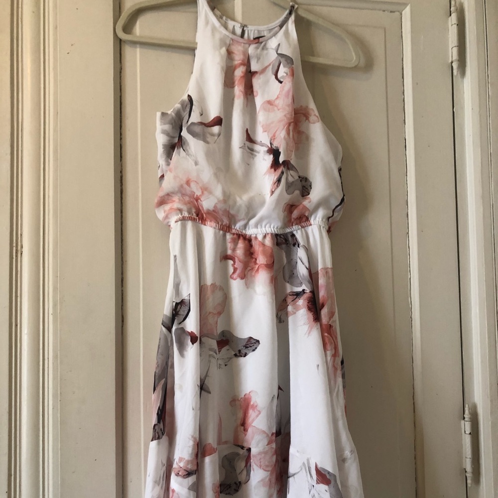 White House Black Market White Floral Summer Dress